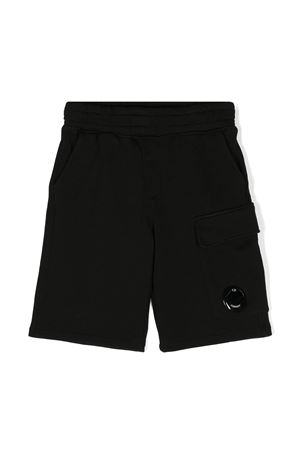 black cotton shorts C.P.COMPANY KIDS | CUQ002LCA6960100